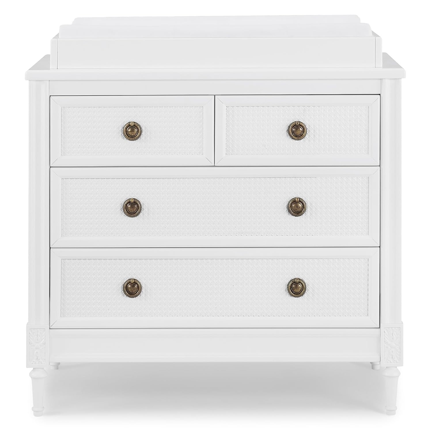 Delta Children Madeline 4 Drawer Dresser with Changing Top and Interlocking Drawers Greenguard Gold Certified Bianca White Bianca White Delta Children